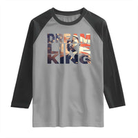 Dream Like King Dr. Martin Luther King Raglan Shirt MLK Day Vintage American Flag