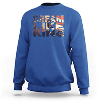 Dream Like King Dr. Martin Luther King Sweatshirt MLK Day Vintage American Flag