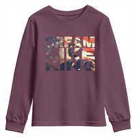 Dream Like King Dr. Martin Luther King Youth Sweatshirt MLK Day Vintage American Flag