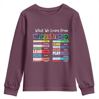 What We Learn From Black History Youth Sweatshirt African American Pride