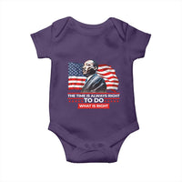 MLK Day The Time Is Always Right To Do What Is Right Baby Onesie Martin Luther King American Flag Black History Month