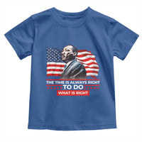 MLK Day The Time Is Always Right To Do What Is Right Toddler T Shirt Martin Luther King American Flag Black History Month