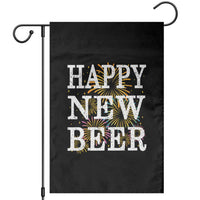 Funny Happy New Beer New Year Garden Flag NYE Party Beer Lover Firework - Wonder Print Shop