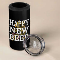 Funny Happy New Beer New Year 4 in 1 Can Cooler Tumbler NYE Party Beer Lover Firework - Wonder Print Shop
