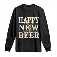 Funny Happy New Beer New Year Long Sleeve Shirt NYE Party Beer Lover Firework - Wonder Print Shop