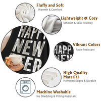 Funny Happy New Beers New Year Throw Blanket NYE Party Beer Lover - Wonder Print Shop