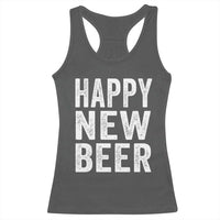 Funny Happy New Beers New Year Racerback Tank Top NYE Party Beer Lover - Wonder Print Shop