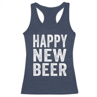 Funny Happy New Beers New Year Racerback Tank Top NYE Party Beer Lover - Wonder Print Shop