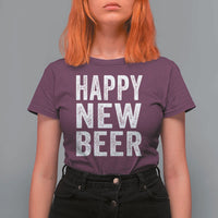 Funny Happy New Beers New Year T Shirt For Women NYE Party Beer Lover - Wonder Print Shop