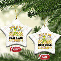 Funny New Years Eve Ceramic Ornament This Is My New Year Toad Frog Pun - Wonder Print Shop