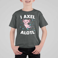 Funny Axolotl Ice Skating T Shirt For Kid I Axel Alotl Winter Sport - Wonder Print Shop