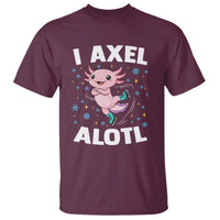 Funny Axolotl Ice Skating T Shirt I Axel Alotl Winter Sport - Wonder Print Shop