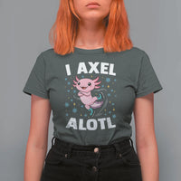 Funny Axolotl Ice Skating T Shirt For Women I Axel Alotl Winter Sport - Wonder Print Shop