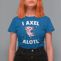 Funny Axolotl Ice Skating T Shirt For Women I Axel Alotl Winter Sport - Wonder Print Shop