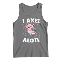 Funny Axolotl Ice Skating Tank Top I Axel Alotl Winter Sport - Wonder Print Shop
