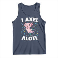 Funny Axolotl Ice Skating Tank Top I Axel Alotl Winter Sport - Wonder Print Shop