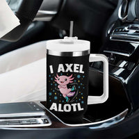 Funny Axolotl Ice Skating Tumbler With Handle I Axel Alotl Winter Sport - Wonder Print Shop