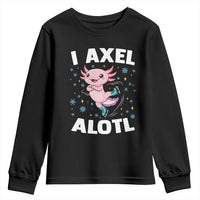 Funny Axolotl Ice Skating Youth Sweatshirt I Axel Alotl Winter Sport - Wonder Print Shop