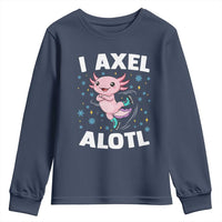 Funny Axolotl Ice Skating Youth Sweatshirt I Axel Alotl Winter Sport - Wonder Print Shop