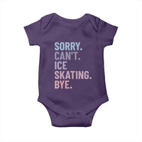 Sorry Cant Ice Skating Bye Baby Onesie Funny Ice Skating Lovers - Wonder Print Shop