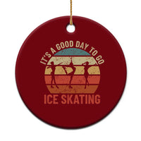 Funny It's A Good Day To Go Ice Skating Ceramic Ornament - Wonder Print Shop