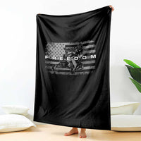 American Flag Snowmobile Freedom Winter Sport Throw Blanket - Wonder Print Shop