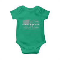 American Flag Snowmobile Freedom Winter Sport Baby Onesie - Wonder Print Shop