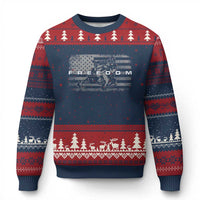 American Flag Snowmobile Freedom Winter Sport Ugly Christmas Sweater - Wonder Print Shop