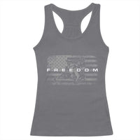 American Flag Snowmobile Freedom Winter Sport Racerback Tank Top - Wonder Print Shop