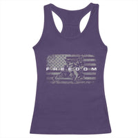 American Flag Snowmobile Freedom Winter Sport Racerback Tank Top - Wonder Print Shop