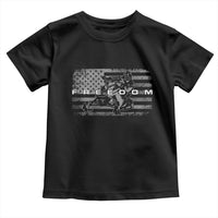 American Flag Snowmobile Freedom Winter Sport Toddler T Shirt - Wonder Print Shop