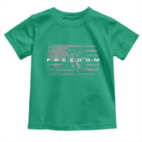 American Flag Snowmobile Freedom Winter Sport Toddler T Shirt - Wonder Print Shop