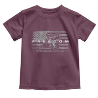 American Flag Snowmobile Freedom Winter Sport Toddler T Shirt - Wonder Print Shop