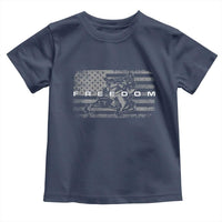 American Flag Snowmobile Freedom Winter Sport Toddler T Shirt - Wonder Print Shop