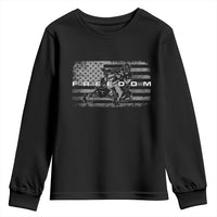 American Flag Snowmobile Freedom Winter Sport Youth Sweatshirt - Wonder Print Shop