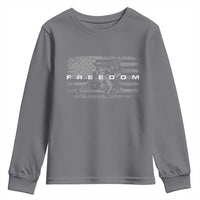 American Flag Snowmobile Freedom Winter Sport Youth Sweatshirt - Wonder Print Shop