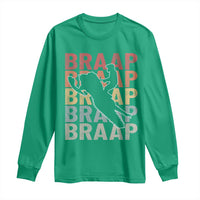Snowmobile Braaap Long Sleeve Shirt Retro Snowcross Snow Sled Winter Sport - Wonder Print Shop