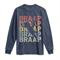 Snowmobile Braaap Long Sleeve Shirt Retro Snowcross Snow Sled Winter Sport - Wonder Print Shop