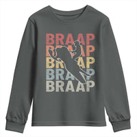 Snowmobile Braaap Youth Sweatshirt Retro Snowcross Snow Sled Winter Sport - Wonder Print Shop