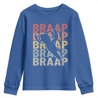 Snowmobile Braaap Youth Sweatshirt Retro Snowcross Snow Sled Winter Sport - Wonder Print Shop