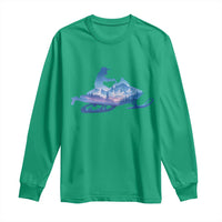 Snowmobile Snow Mountain Forest Snowmobiling Winter Sport Long Sleeve Shirt - Wonder Print Shop