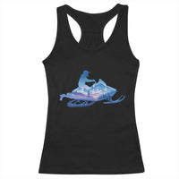 Snowmobile Snow Mountain Forest Snowmobiling Winter Sport Racerback Tank Top - Wonder Print Shop