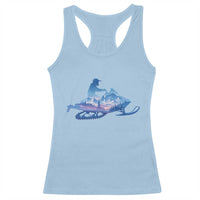 Snowmobile Snow Mountain Forest Snowmobiling Winter Sport Racerback Tank Top - Wonder Print Shop