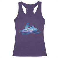 Snowmobile Snow Mountain Forest Snowmobiling Winter Sport Racerback Tank Top - Wonder Print Shop