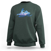 Snowmobile Snow Mountain Forest Snowmobiling Winter Sport Sweatshirt - Wonder Print Shop
