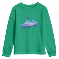 Snowmobile Snow Mountain Forest Snowmobiling Winter Sport Youth Sweatshirt - Wonder Print Shop