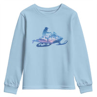 Snowmobile Snow Mountain Forest Snowmobiling Winter Sport Youth Sweatshirt - Wonder Print Shop