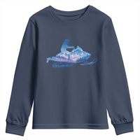 Snowmobile Snow Mountain Forest Snowmobiling Winter Sport Youth Sweatshirt - Wonder Print Shop