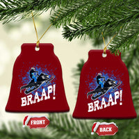 Snowmobile Braaap Ceramic Ornament Snowcross Snow Sled Extreme Outdoor Winter Sports - Wonder Print Shop