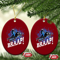Snowmobile Braaap Ceramic Ornament Snowcross Snow Sled Extreme Outdoor Winter Sports - Wonder Print Shop